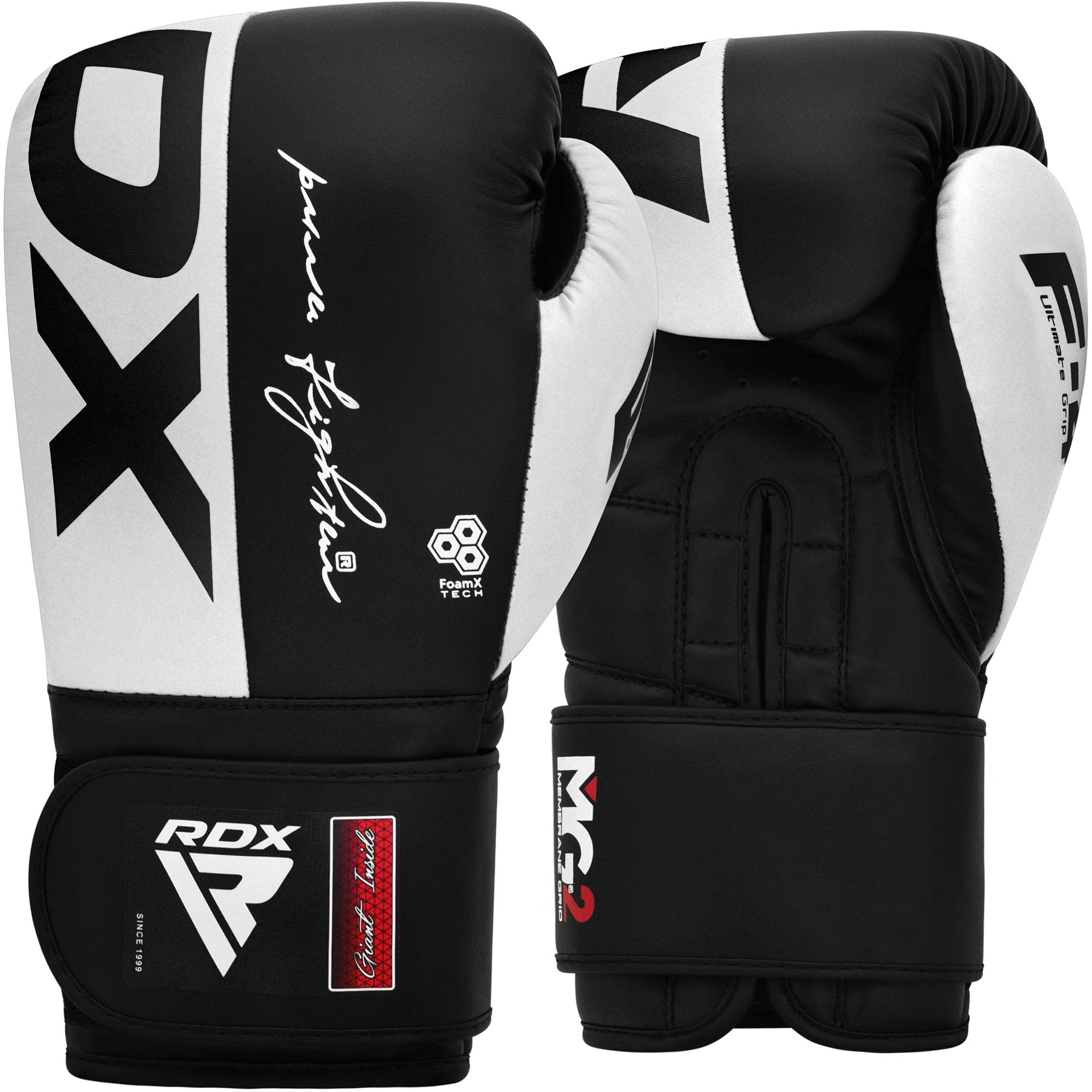 RDX Boxing Gloves, Maya Hide Leather Training Muay Thai Bag Gloves for Sparring,