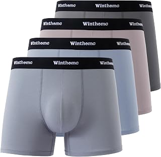 Winthome Men's Boxer Shorts 50S Combed Cotton, Breathable, Oeko