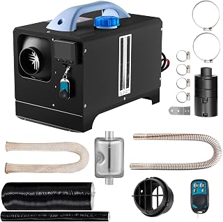 VEVOR Diesel Air Heater, 8KW Parking Heater, All in One 12V Truck Heater, One Outlet Hole, with Black LCD, Remote Control, Fast Heating Diesel Heater, For RV Truck, Boat, Bus, Car Trailer, Motorhomes