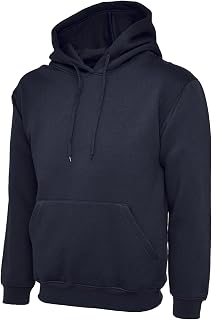 Mad Ink Men's Classic Plain Pullover Hooded Sweatshirt (22 Colours)