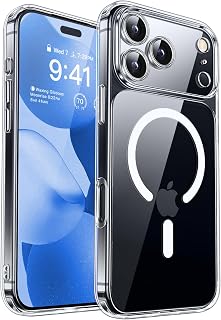 Compatible with iPhone 17/16/15/14/13/12 Magnetic Phone Cases (MagSafe Holder) (Military Grade Drop Protection), Full Clear Hard Case, Case