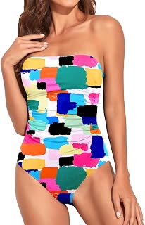 Holipick Women's Strapless Swimsuit