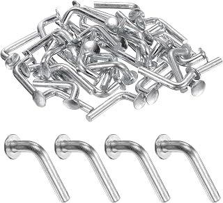 uxcell 50 Pcs Pallet Rack Drop Pin, M6x31.5mm Pallet Rack Safety Bolt | Round Head J Bolt Universal Pins for Warehouse Racks and Shelving Units, 1.22 x 0.23 Inch