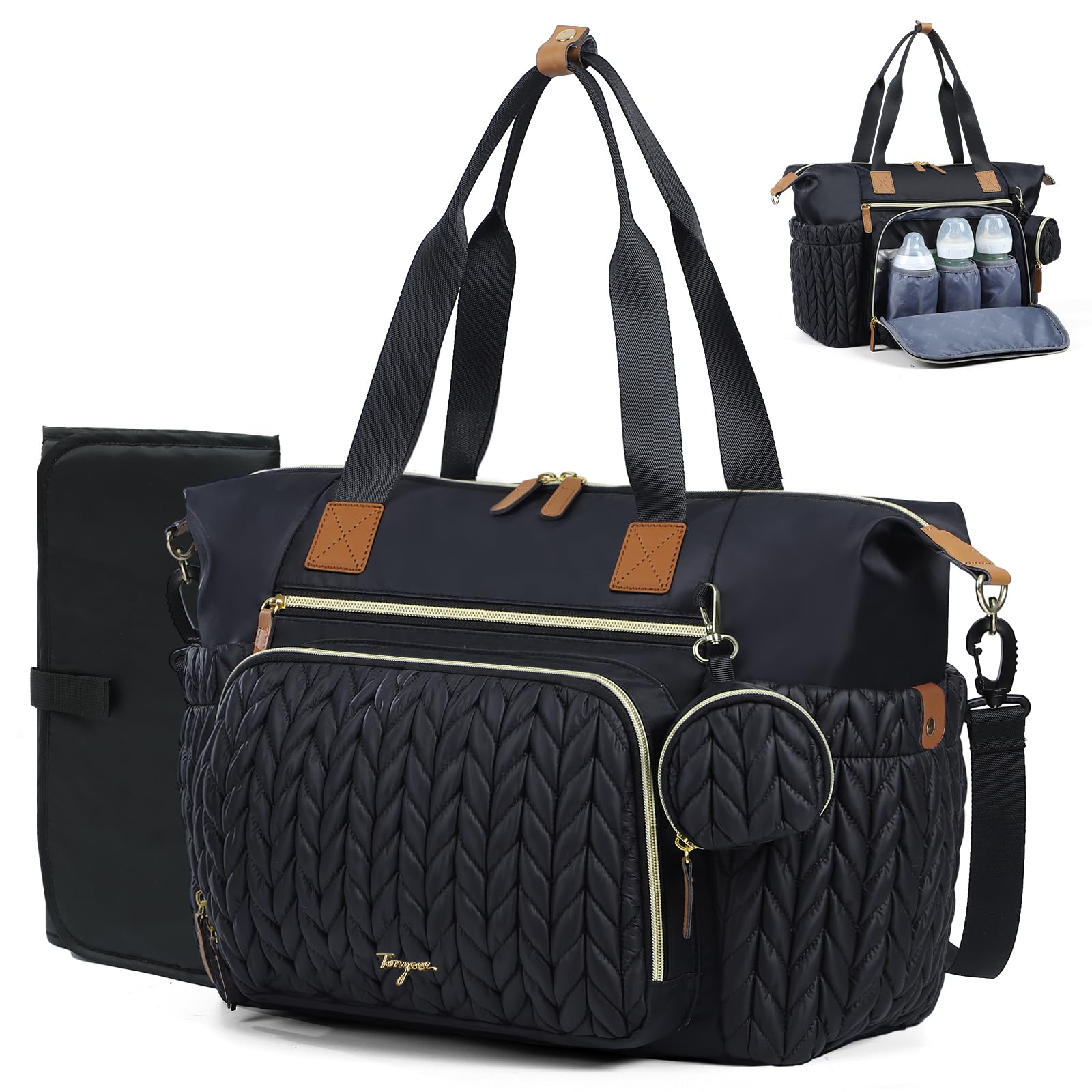 Tonyeee Diaper Bag Tote, Large Baby Hospital Bag for Labor Delivery Mom | Travel