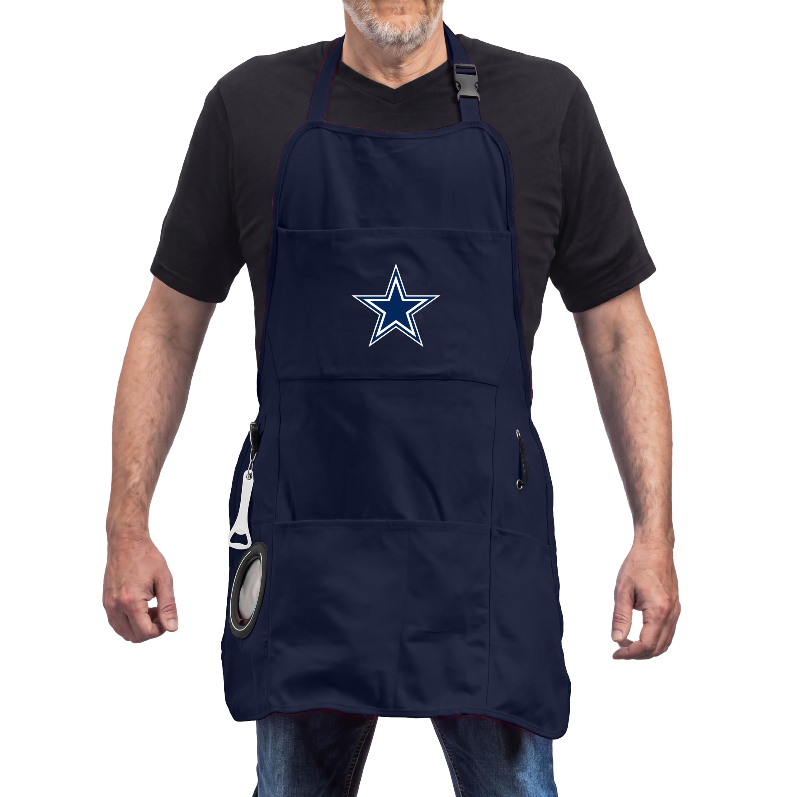 Team Sports America NFL Ultimate Grilling Apron with Bottle Opener and Insulated