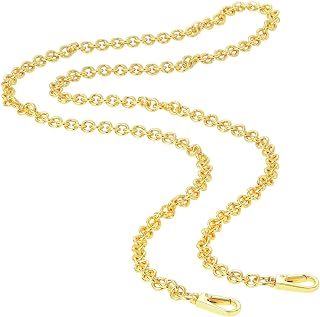 jiesinlov Thick Purse Chain Strap CrossBody Handbag Gold Long bag Chains Shoulder Bag Strap Replacement,with Metal Buckles For Pochette (D 43.3in)