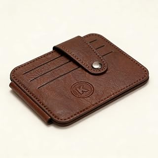 Slim PU Wallet - Mini Portable Credit Card Holder, Compact Wallet for Men & Women, Ideal for Daily Use & Shopping Trips(Coffee)
