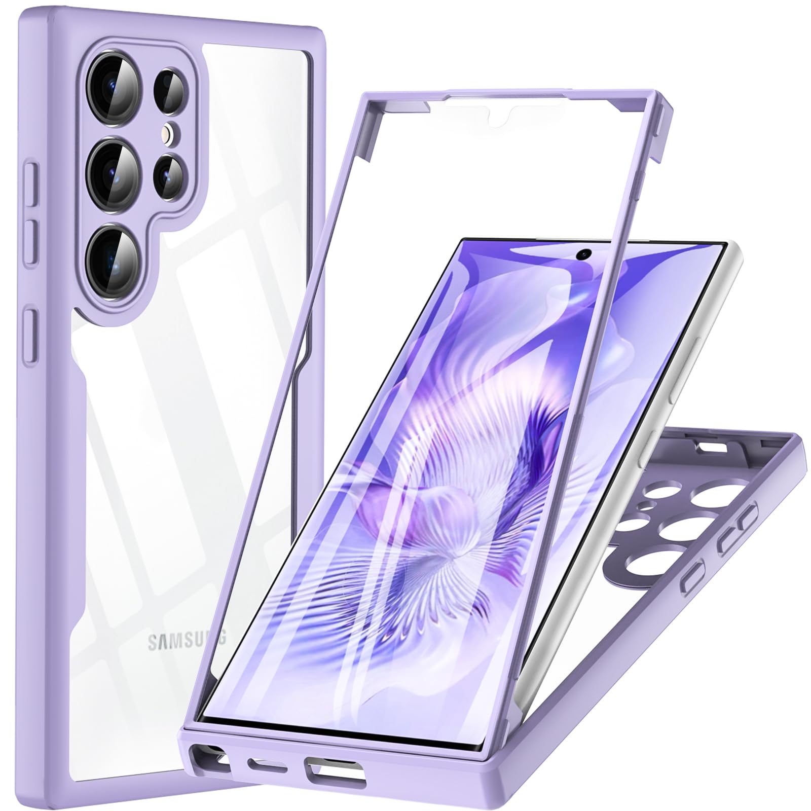 for Samsung S24 Ultra Case, BESINPO S24 Ultra Case with Screen Protector, Full B