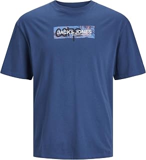 JACK & JONES Jcoaop Men's Printed SS Crew Neck T-Shirt