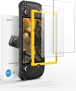 JSAUX 2-Pack Anti Glare Screen Protector for Steam Deck OLED/LCD | with Guide Frame, Easy to Install, Matte Finish, Full-Screen Coverage, 9H Glass, Anti-Fingerprint, Scratch Resistant