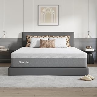 Novilla Bliss Mattress King Size, 14 Inch Gel King Memory Foam Mattress | Cooling Comfort & Pressure Relieving, Target Zoned Support for Back Pain Relief, CertiPUR US Certified Foams