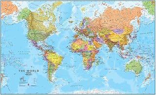 Giant World Map - Mega-Map Of The World 46 x 80 - Laminated - 2026 Updated | Maps International