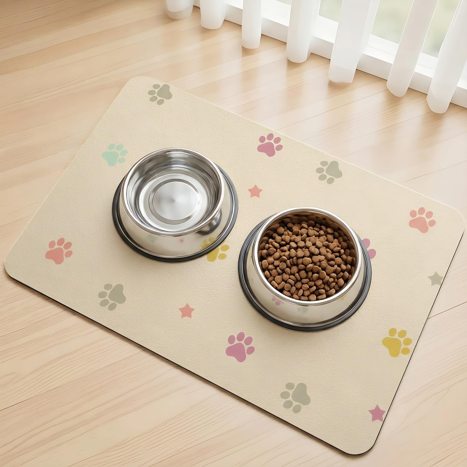 Napfunterlage Hund, Gummirücken Napfunterlage Katzen, Wasserabsorbierend Hundena