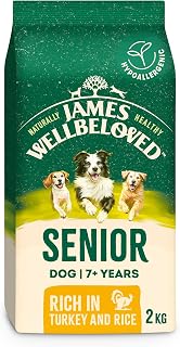 James Wellbeloved Dog Senior Hypoallergenic Dry Food Turkey and Rice 2 kg