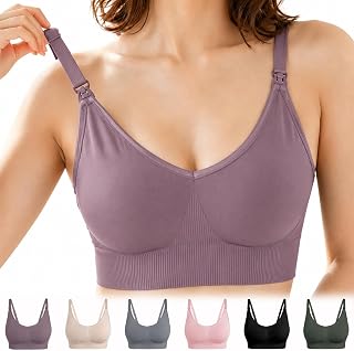 [veimia] 授乳ブラ マタニティブラ 垂れ防止 授乳期＆妊娠期 ストラップオープン 抱っこしたままでも片手でラクに授乳 ノンワイヤー 通気性 吸湿性 産前 産後
