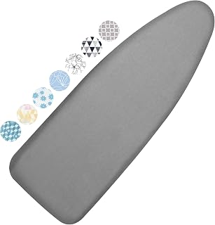 Extra-Wide Ironing Board Cover and Pad Replacement with Scorch and Stain Resistant Thick Padding and Elasticized Edge 18" x 49" Ironing Board Covers 4 Fasteners and 1 Protective Scorch Mesh Cloth
