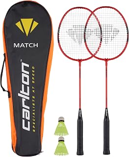 Carlton Badminton Set Match 2 Player | Complete 2-Player Set | 2 Rackets | 2 Shuttlecocks | Carry Bag | Easy Handling & Reliable Play