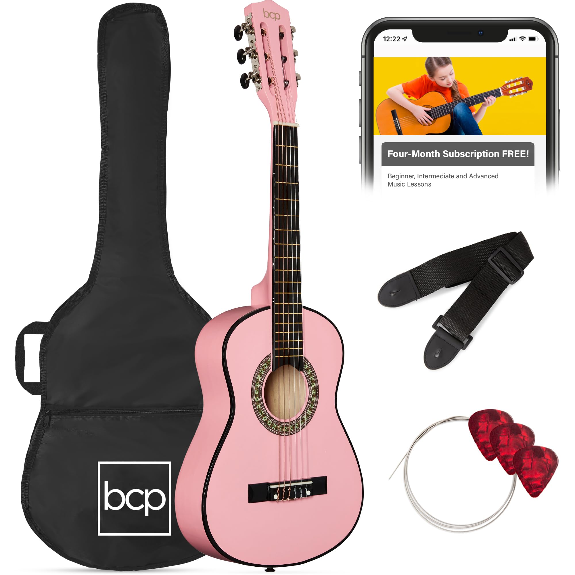 Best Choice Products 30in Kids Acoustic Guitar, All-in-One Beginner Starter Kit 