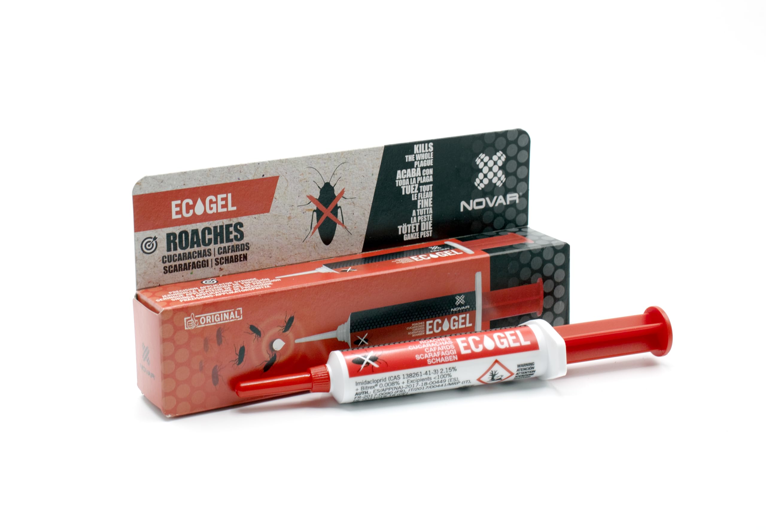 NOVAR ECOGEL Cockroach Syringe | Professional Efficacy | Eliminates 50 Cockroach