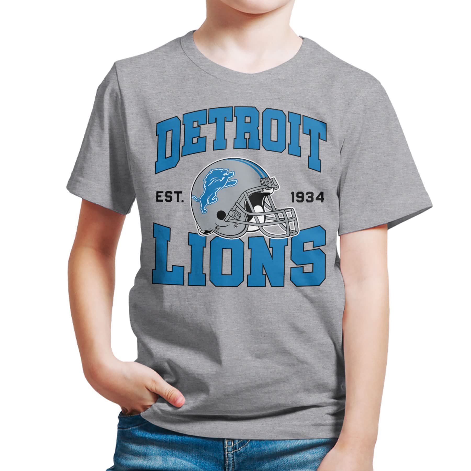 Junk Food Clothing x NFL - Team Helmet - Kids Short Sleeve Fan Shirt for Boys an