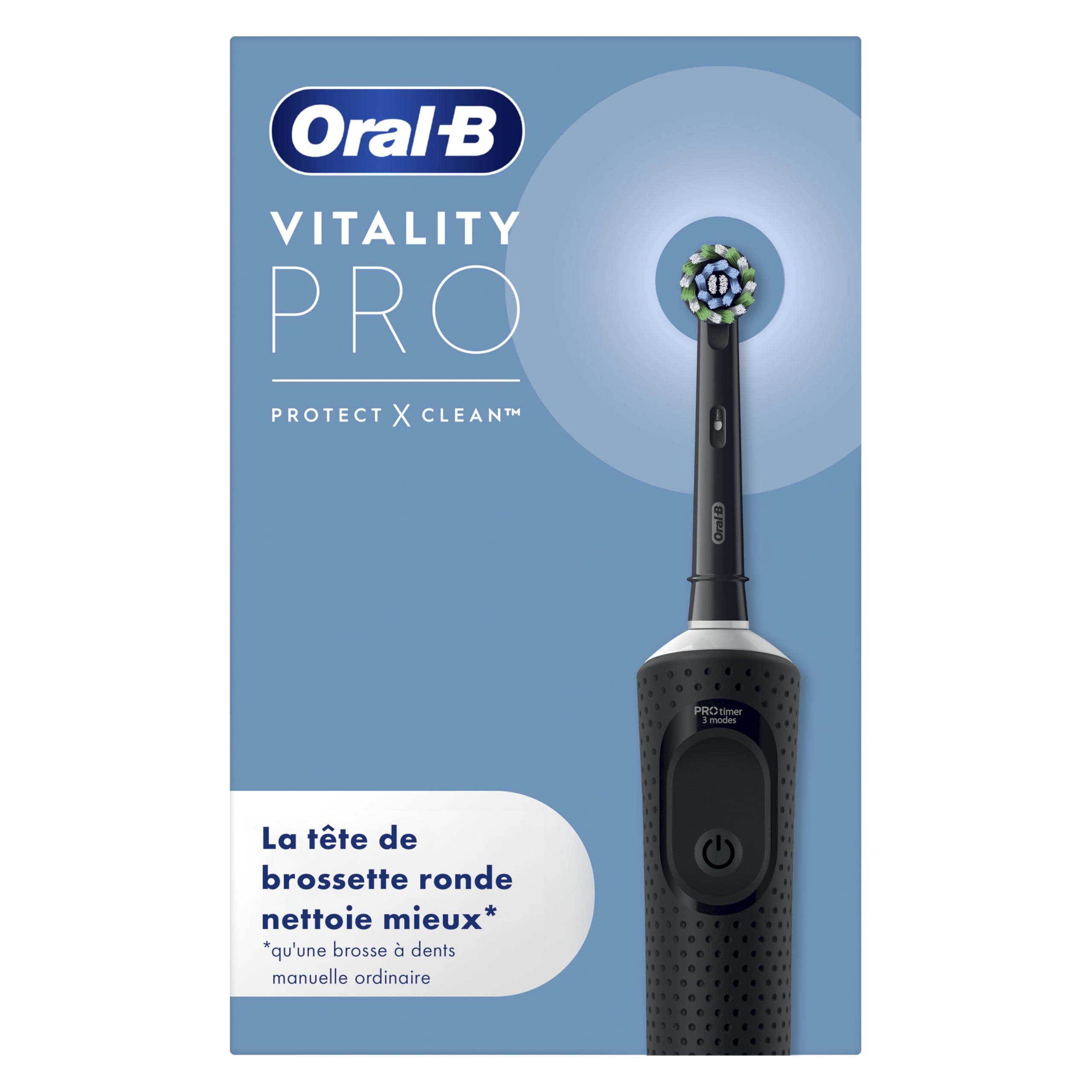 Oral-B Brosse à Dents Electrique Vitality Pro, Brossette, Noire