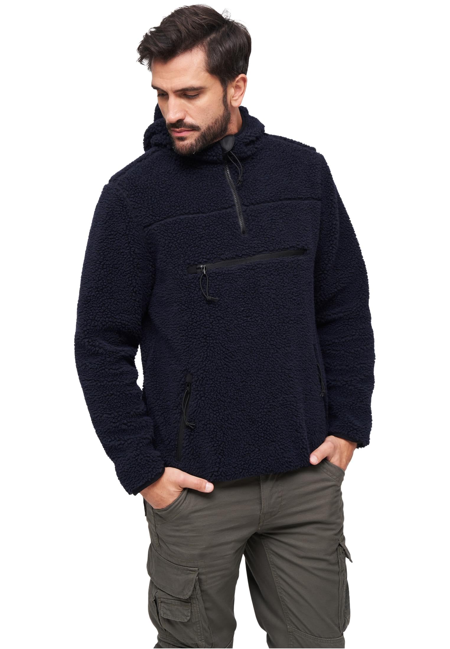 Brandit Teddy Windbreaker Men's Windbreaker Jacket Black 100% Polyester