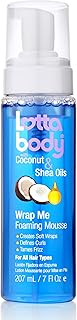Lottabody Coconut & Shea Wrap Me Foaming Mousse, 7 oz | Foaming mousse that defines curls, controls frizz & adds lightweight, natural-looking shine & hold. Fast-drying & non-sticky.