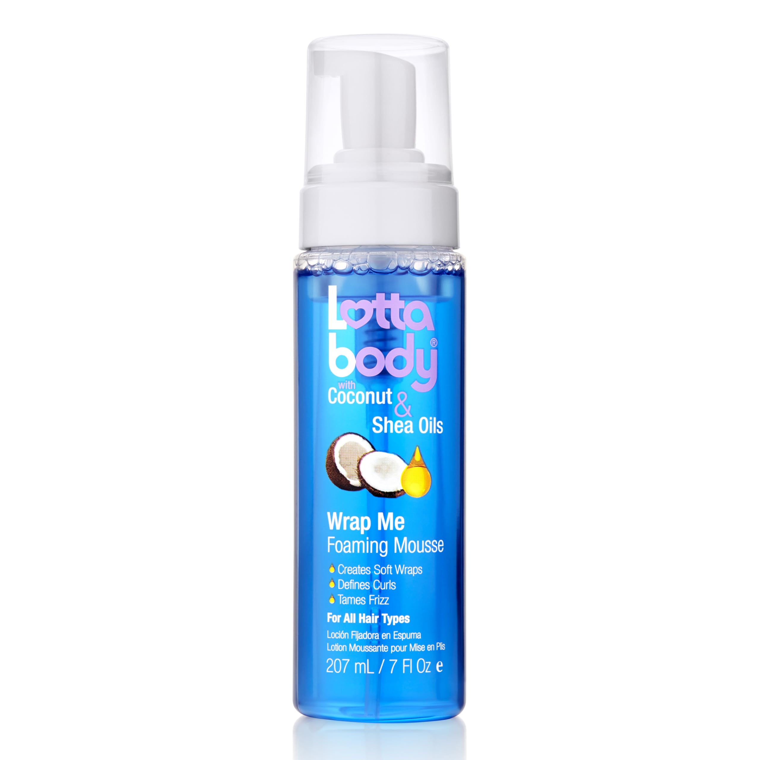 Lottabody Coconut & Shea Wrap Me Foaming Mousse, 7 oz | Foaming mousse that defi