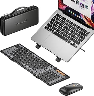 ProtoArc XKM01 CaseUp Foldable Bluetooth Keyboard Mouse Combo