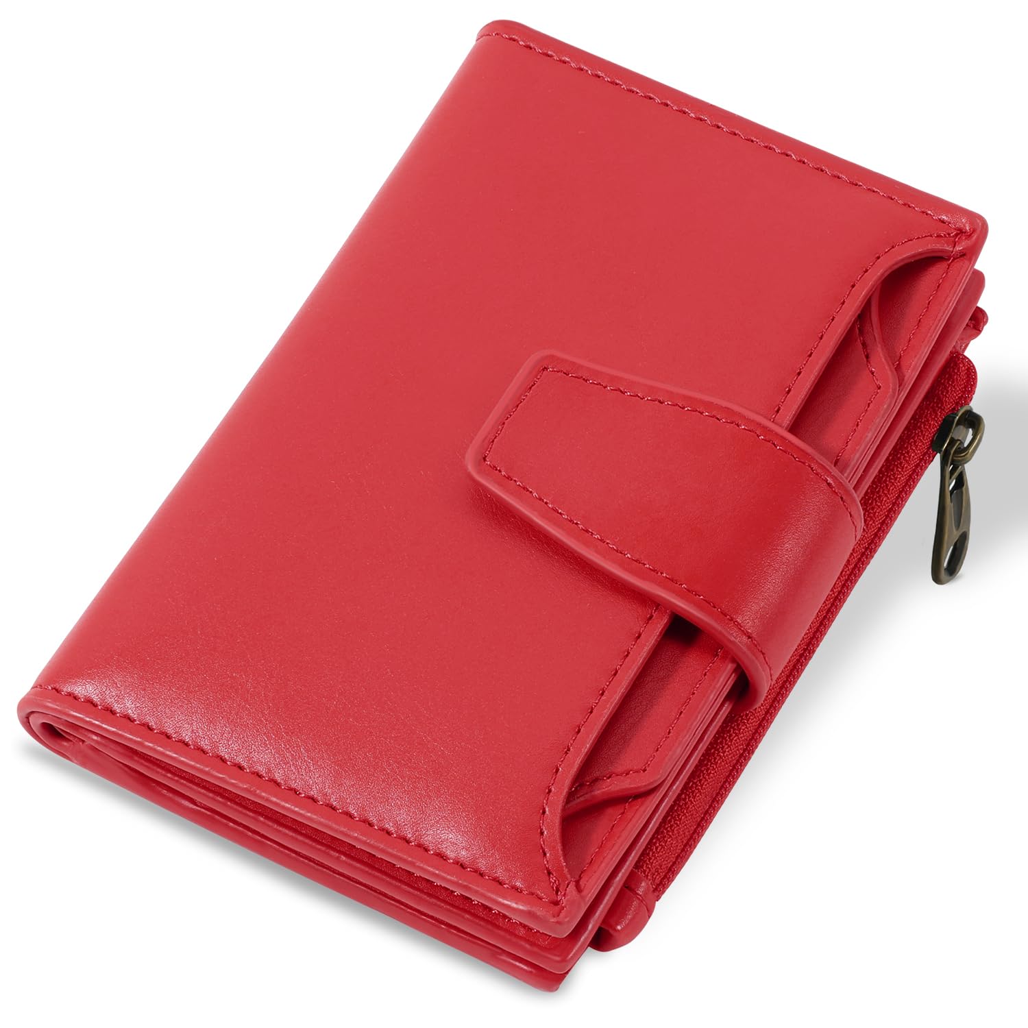 Airkit Small Wallet for Women Leather Bifold Compact RFID Blocking Credit Card H