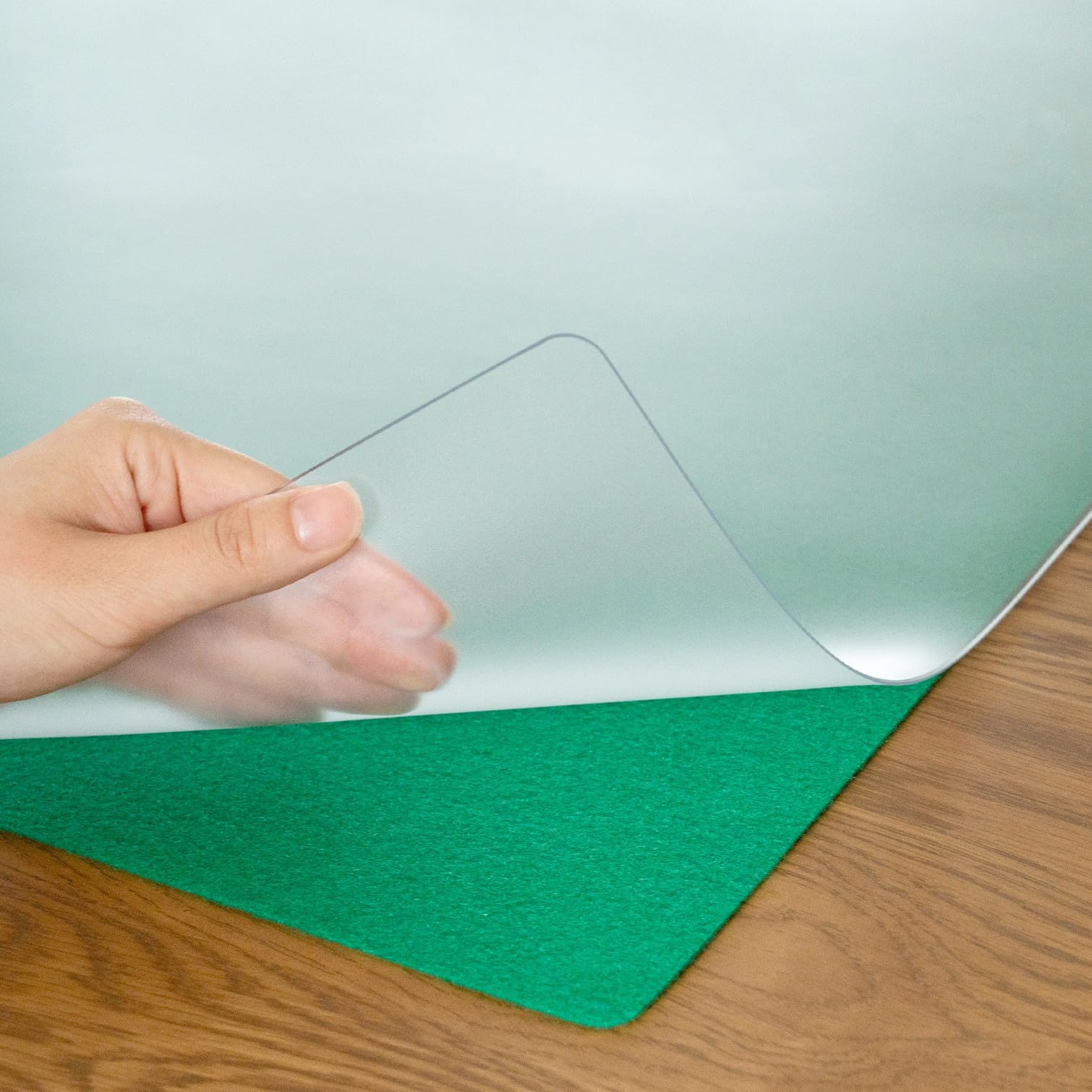 Plus Desk Mat, Mouse Compatible, with Underlay, Office, Shallow Depth, Non-curli