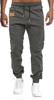 Mens Cargo Trousers Joggers for Men UK Work Trousers Outdoor Pants Cotton Chinos Regular Fit Multi-Pocket