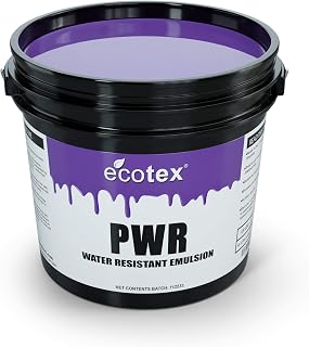 Ecotex® PWR Screen Printing Emulsion - Plastisol &amp; Water Based Ink, 1 Qt | Premixed And Pre-Sensitized, Water Resistant Formula - Works With LED, DIY Halogen, Or UV Exposure Units - 1 Quart