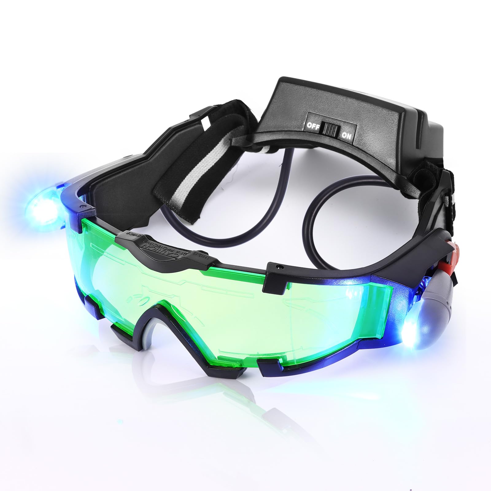 Allomn Night Vision Goggles Kids, Spy Glasses with Flip Function, Adjustable Chi