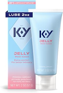 K-Y Jelly Personal Lubricant, Water Based Lube for Sex, 2 FL OZ | No Hormones, Parabens, Sulfates or Artificial Colorants, Non-Greasy Formula, Compatible with Latex & Polyisoprene Condoms