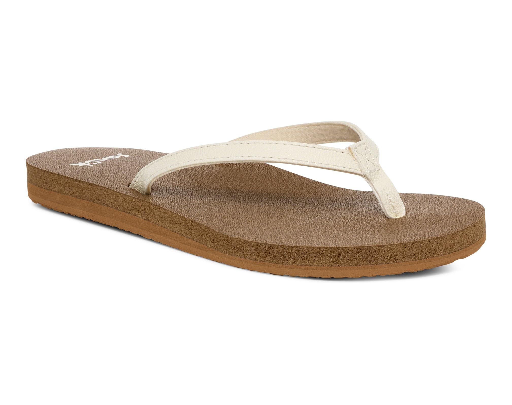Sanuk Yoga Joy Womens Flip Flops | Yoga Mat Footbed | Sandals for Women | Womens