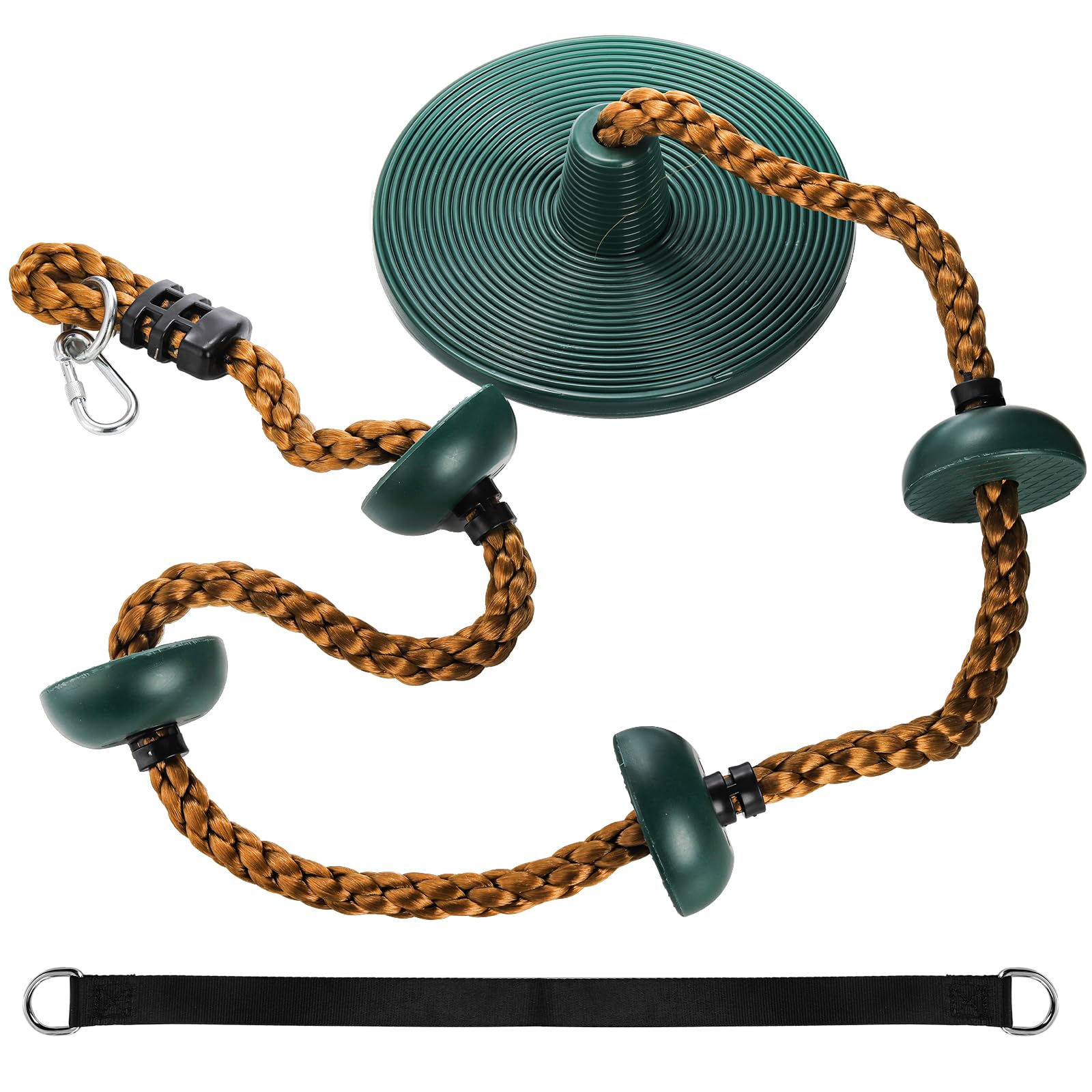 ZENFUN Climbing Rope with Platforms, Tree Swing with Climbing Rope&Platforms Dis