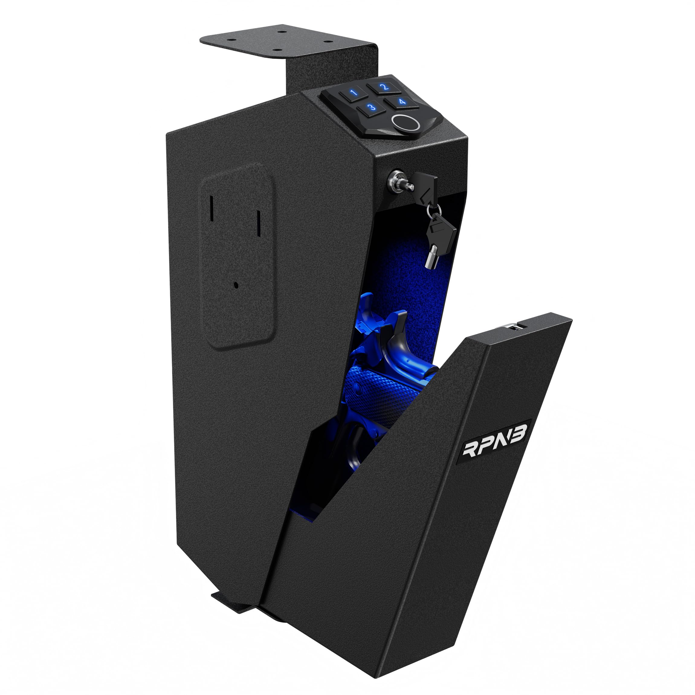 RPNB Bedside Gun Safe for Handgun,Biometric Pistol Safe,Small Handgun Safes | Ca
