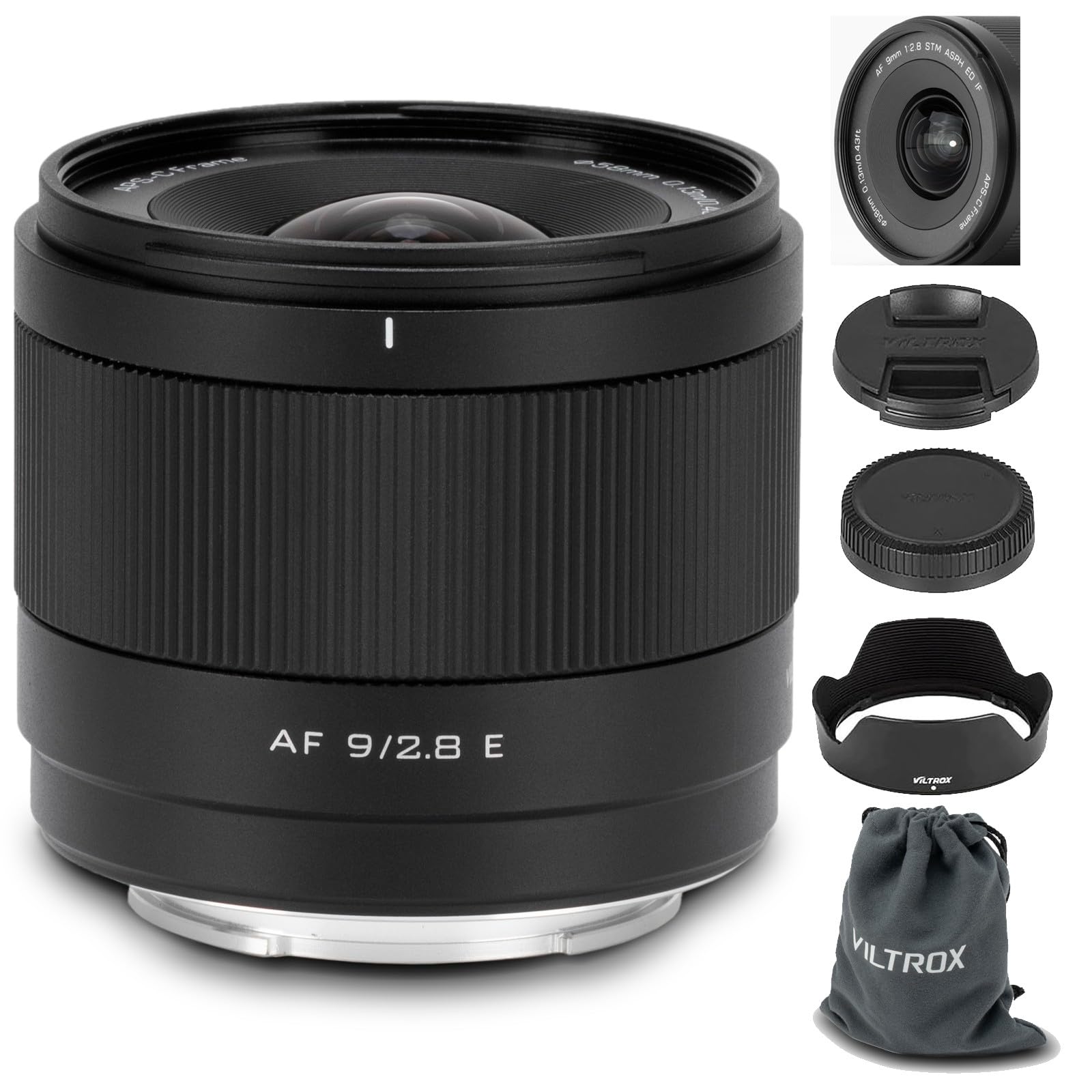 VILTROX 9mm F2.8 E-Mount APS-C Lens for Sony, Auto Focus Ultra-Wide Prime Lens f
