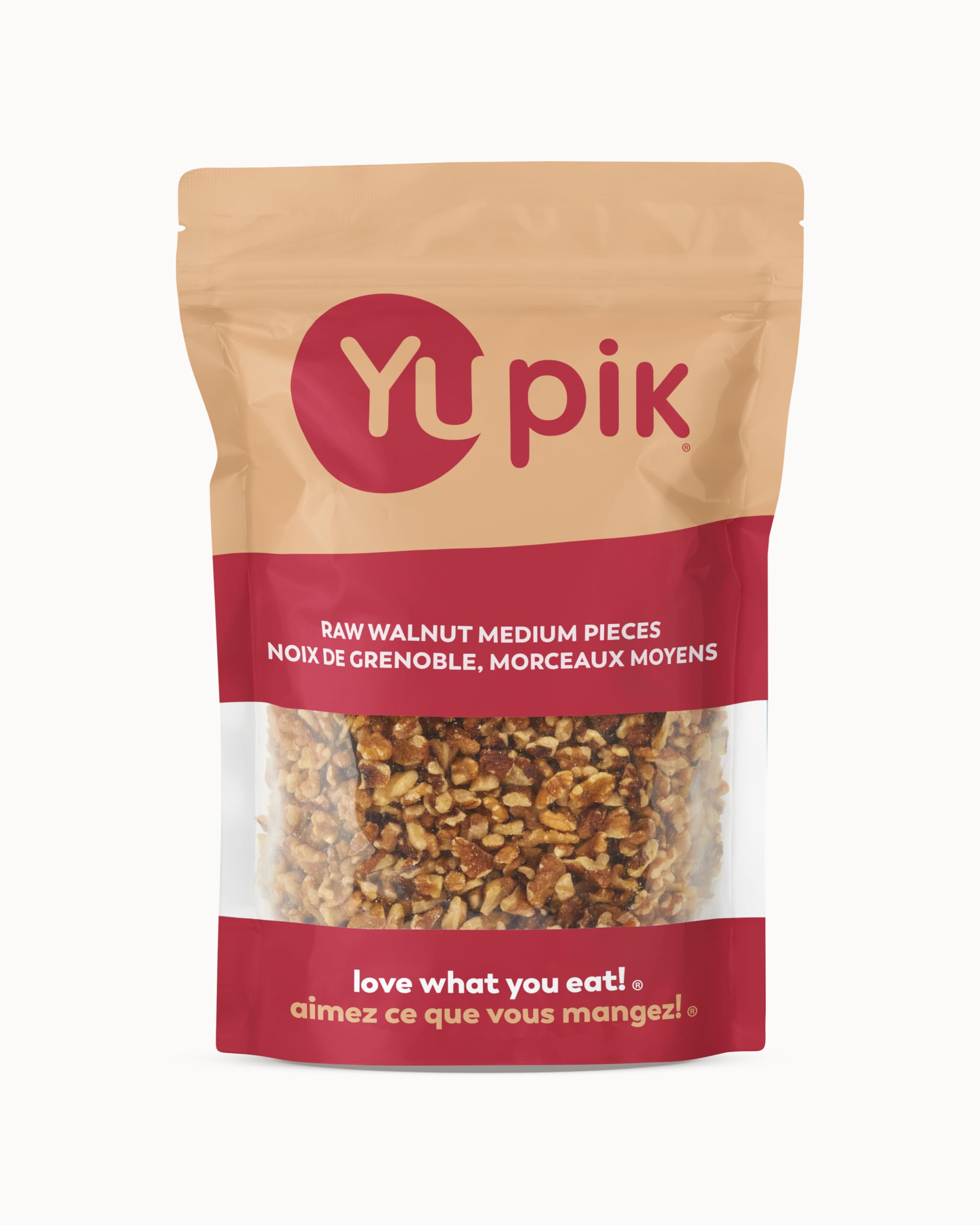 Yupik Raw Walnuts, Medium Pieces, 1 kg, Kosher, Gluten-Free, Vegan, Chopped Nuts