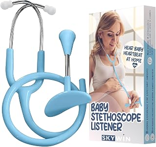 Skywin – Baby Heartbeat Listening Tool, Hear Your Baby’s Heartbeat from 24 Weeks, At-Home Pregnancy Bonding Tool (Blue)