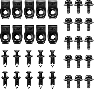 GOOACC GRC-70 35PCS Engine Under Cover Splash Shield Guard Body Bolts Bumper Fender Liner Push Retainer Fastener Rivet Clips , black