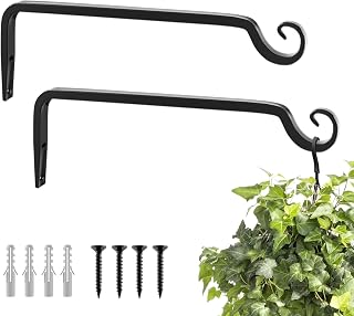 Bamworld Plant Hangers 10 Inch 2 Pack Heavy Duty Indoor Outdoor Hanging Plant Holder for Hanging Baskets Wall Hook Lanterns Bird Feeder Patio Garden Use