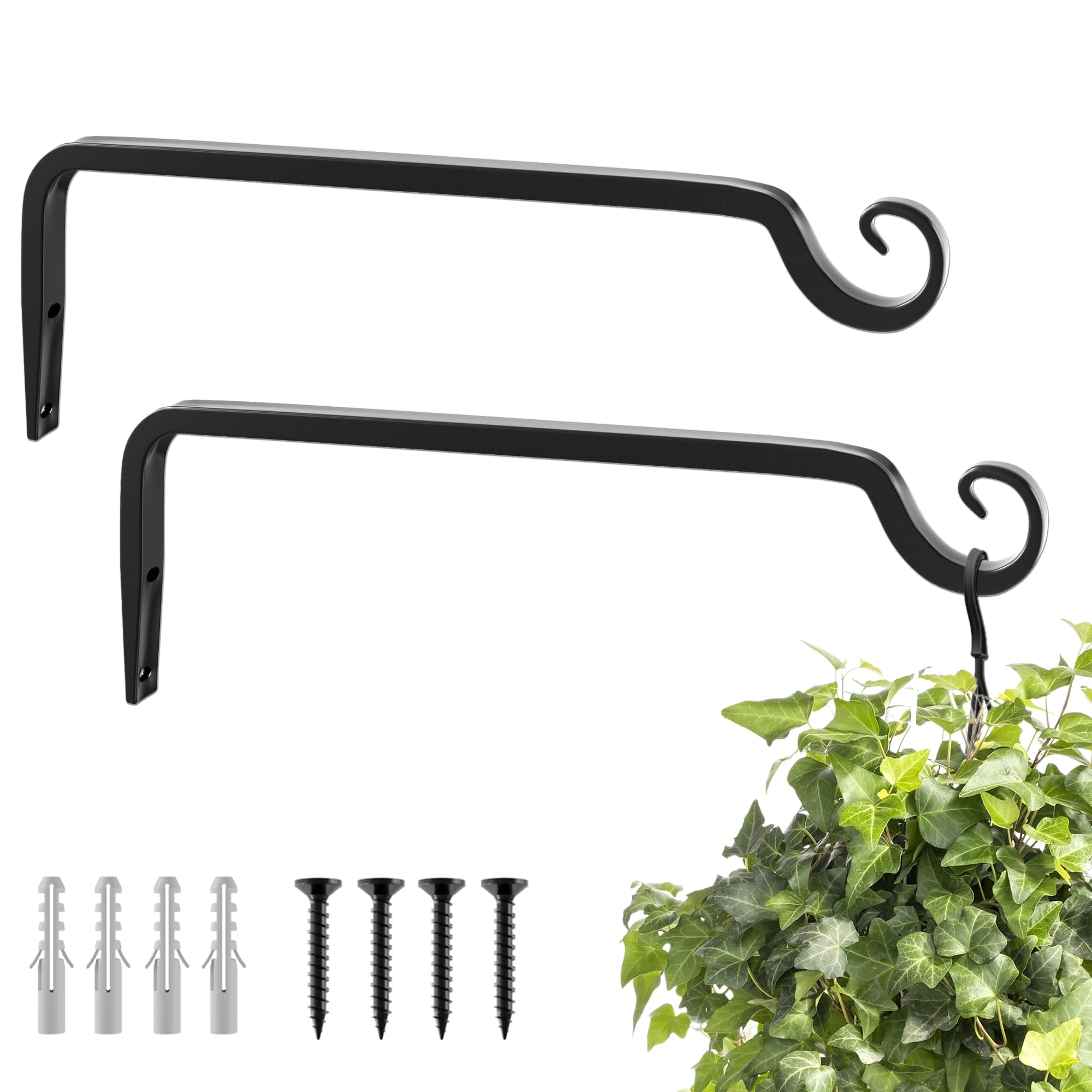 Bamworld Plant Hangers 10 Inch 2 Pack Heavy Duty Indoor Outdoor Hanging Plant Ho