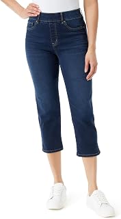 Gloria Vanderbilt Womens Shape Effect Pull on High Rise Straight Leg Capri StandardJeans