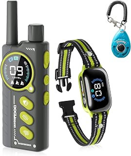 No Shock Dog Training Collar, Vibration Collar for 15-120lbs Small Medium Large Dogs, Security Lock Vibrating Dog Collar with Remote 3300Ft - Safe and Humane