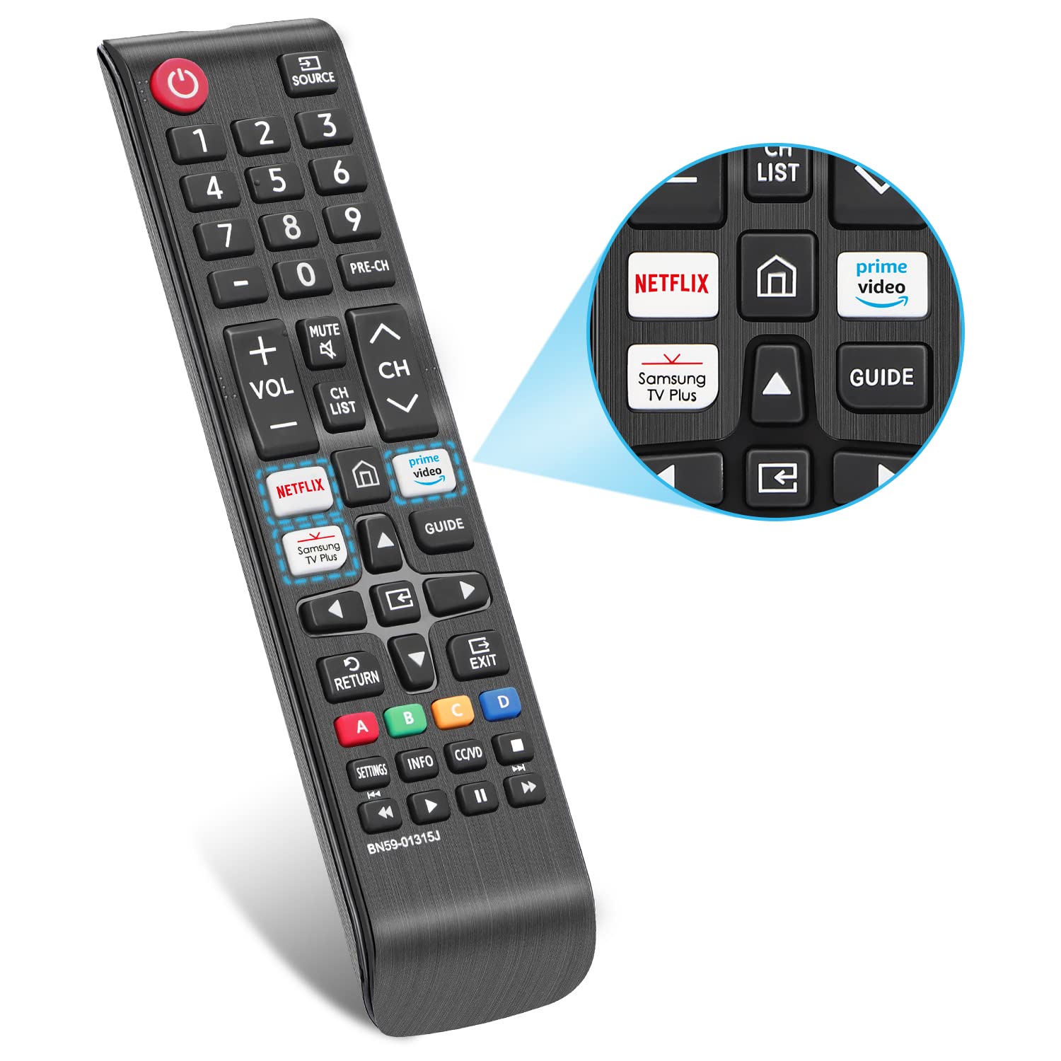 BN59-01315J Replace Remote for Samsung Smart TV Remote Control and Samsung LED L
