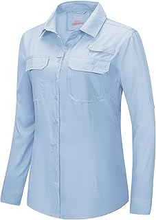 33,000ft Camisa de manga larga con protección solar UPF 50+ UV para mujer, de secado rápido, para pesca, senderismo, viajes