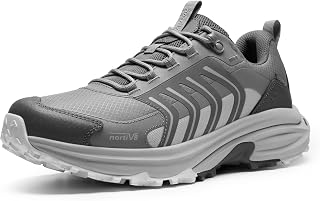 NORTIV 8 Men's Trekking Shoes, Waterproof, Non-Slip, Lightweight Comfort Walking, Outdoor Trekking, Camping, Climbing, Daily Use, Fashion Sneakers