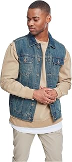 Urban Classics Men's Denim Vest Light Blue Regular